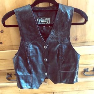 First Genuine Leather Vest size xs